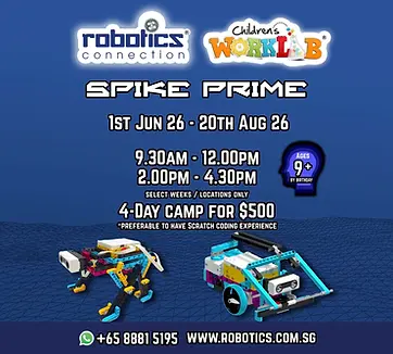 Robotics Connection & Childrens Worklab SPIKE Prime June & Summer Holiday Camps 2026
