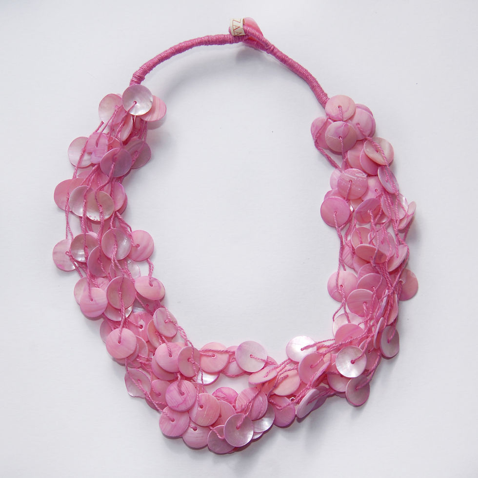 Thumbnail: Multi Stranded Shell Button Necklace