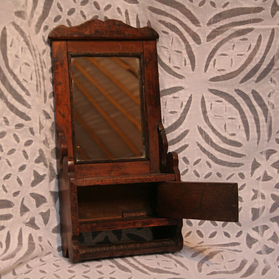 Thumbnail: Rajasthani Wooden Bathroom Mirror