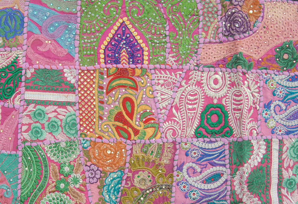 Thumbnail: Pink Patchwork Wall Hanging Medium