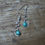 Thumbnail: Snake Drop Turquoise Earrings