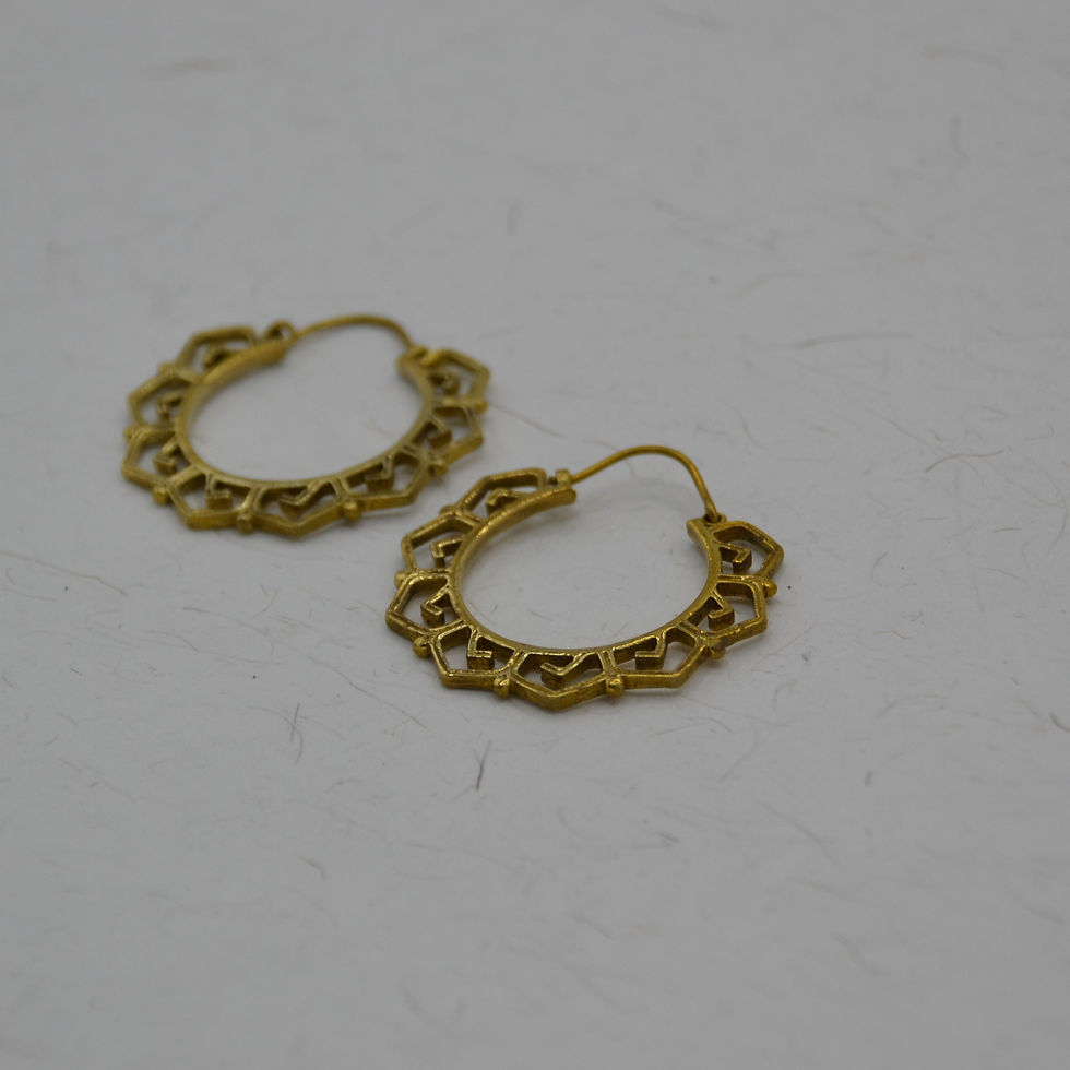 Thumbnail: Hectogon Hoop Earrings