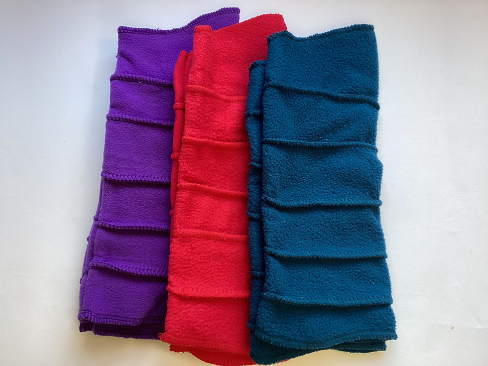 Thumbnail: Fleece Wrist Warmers, 3 Colour Sale Set