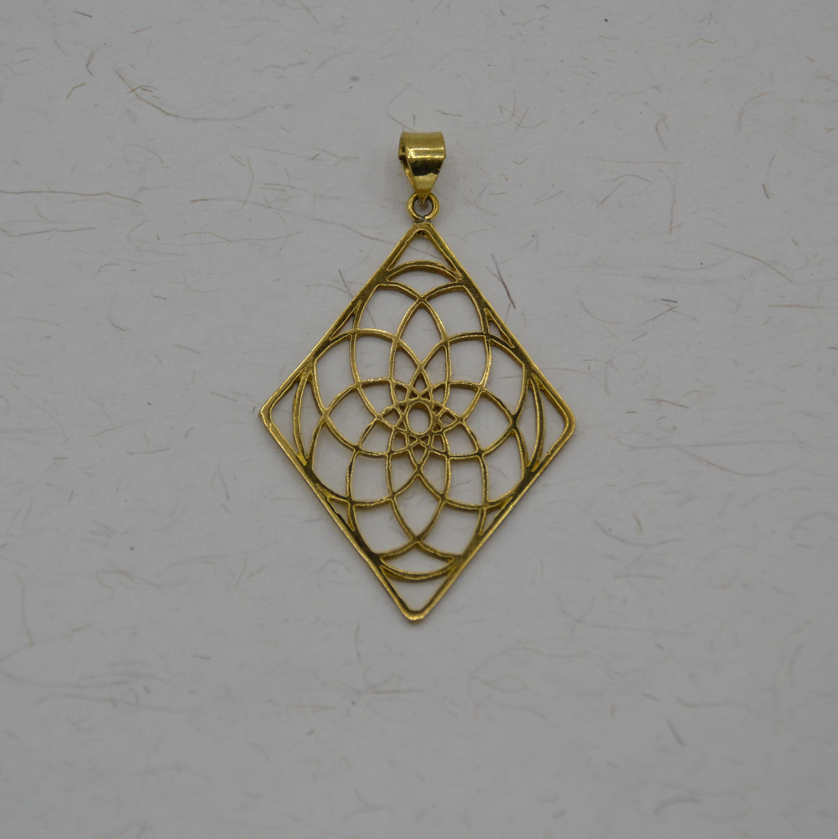 Flower in a Diamond Pendant