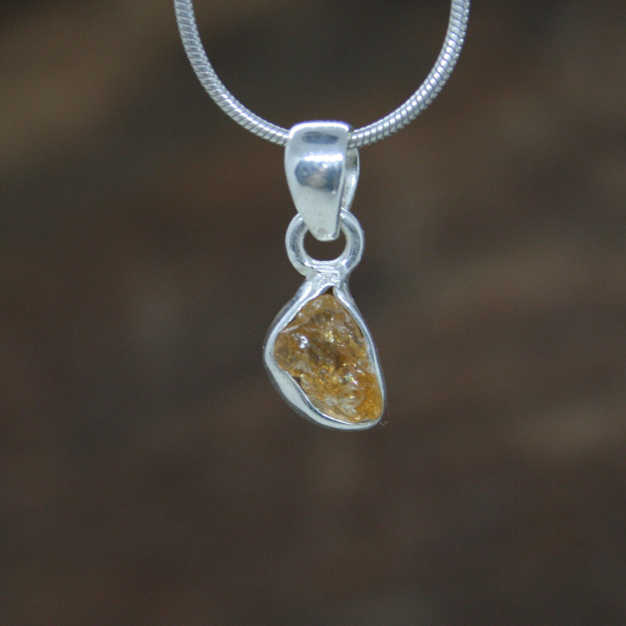 Yellow Tourmaline Shard Pendant