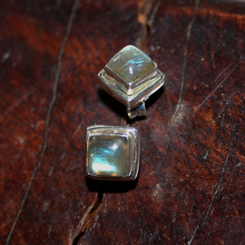 Thumbnail: Square Labradorite Studs