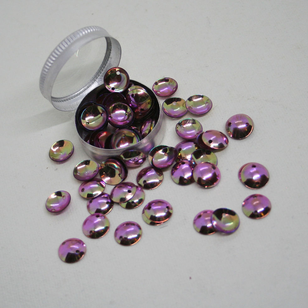 Thumbnail: Curved Round Metallic Pink Sequins