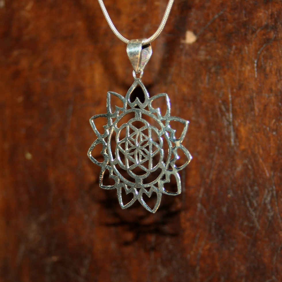 Thumbnail: Heart Mandala Silver Pendant