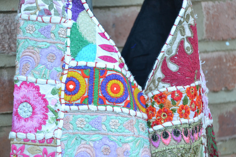 Thumbnail: Cream Patchwork Bag
