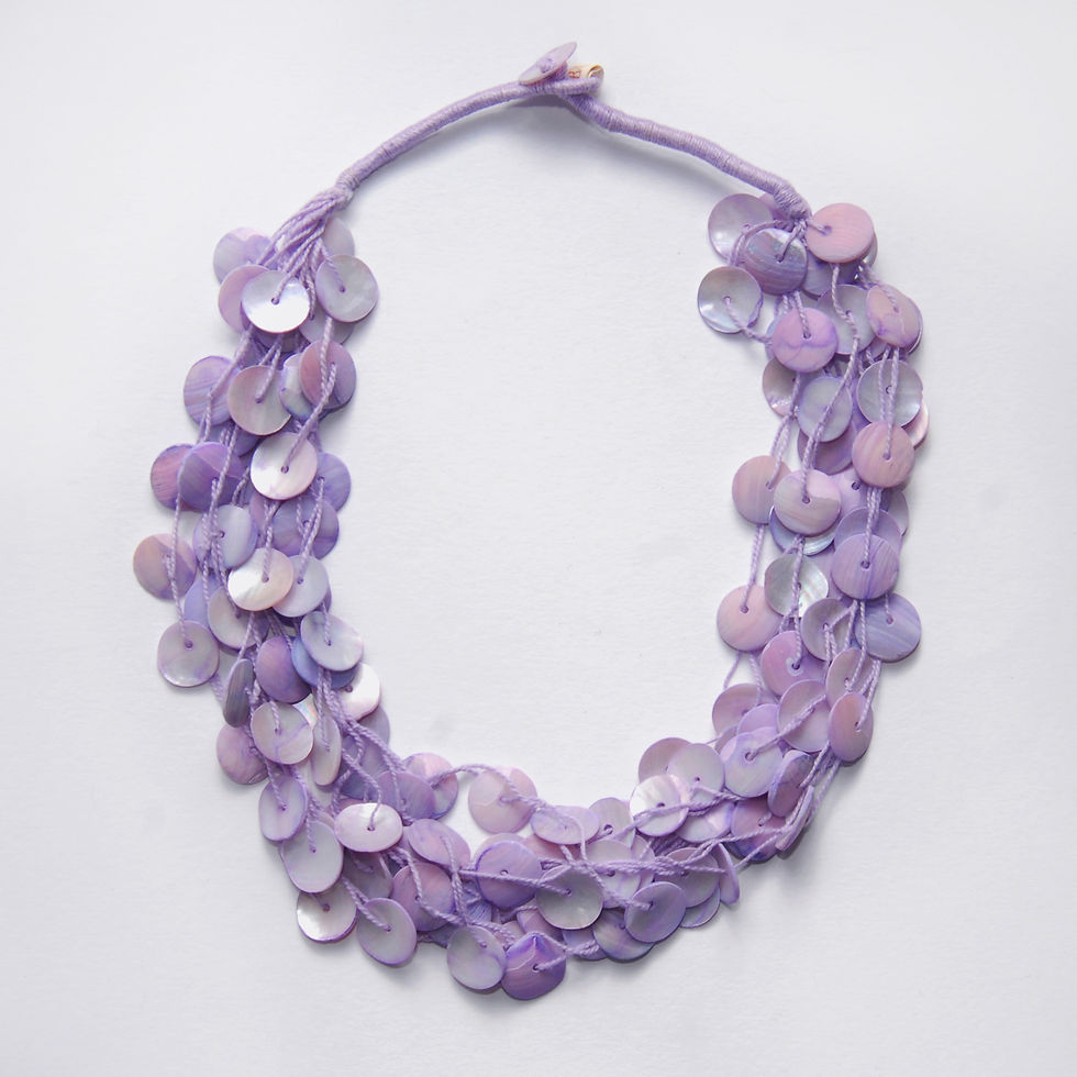 Thumbnail: Multi Stranded Shell Button Necklace
