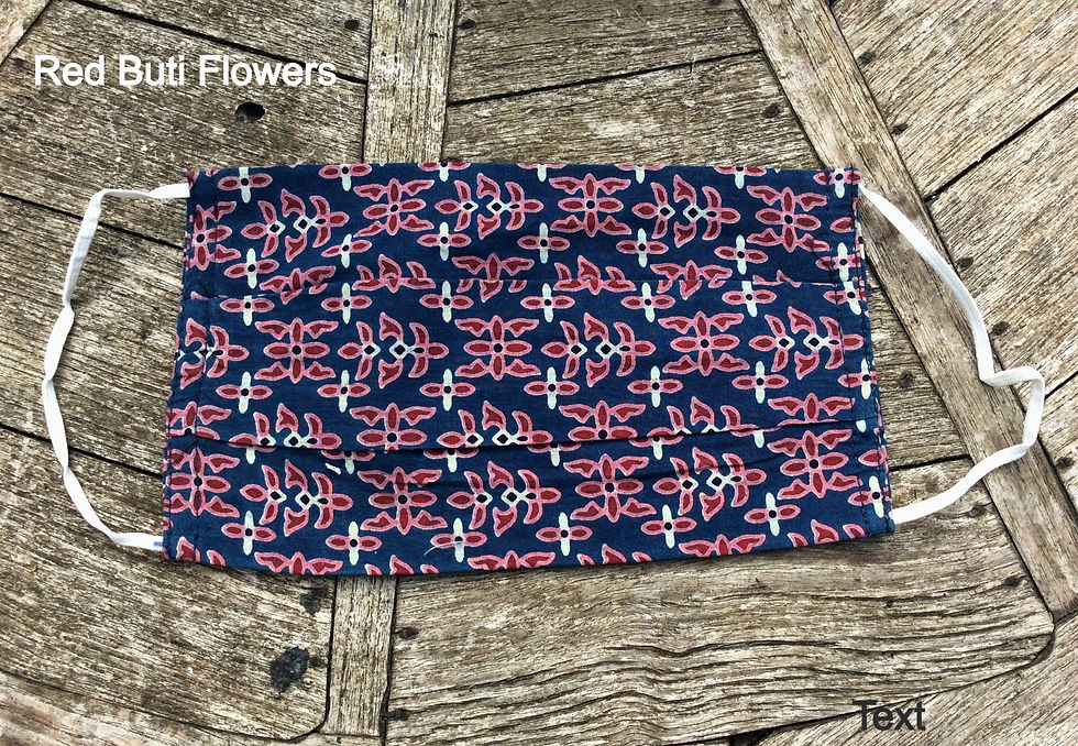 Thumbnail: Easy Breather - Printed Box Pleat Face Masks with Ear Loop - various prints