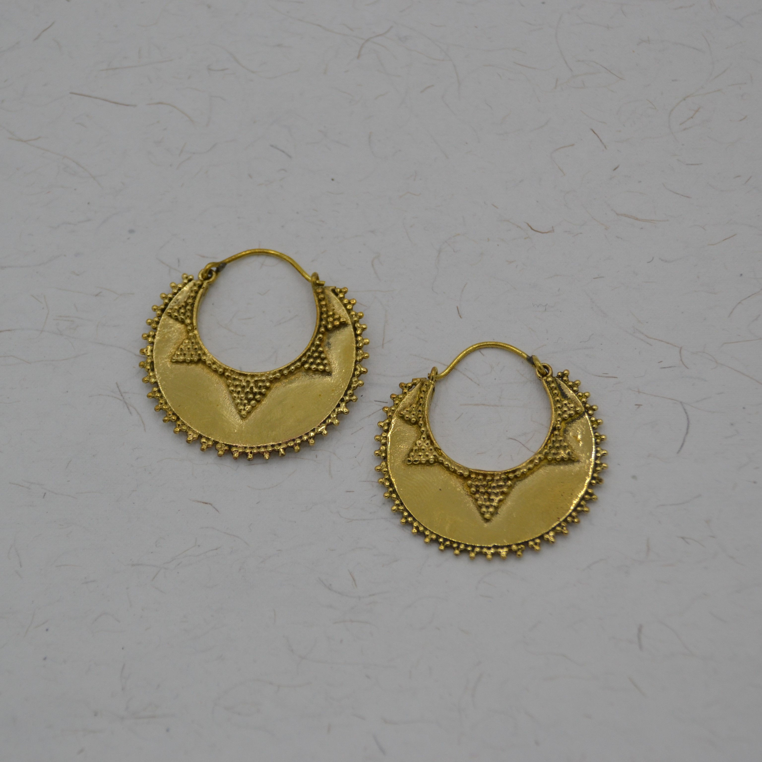 Diamond Half Moon Earrings