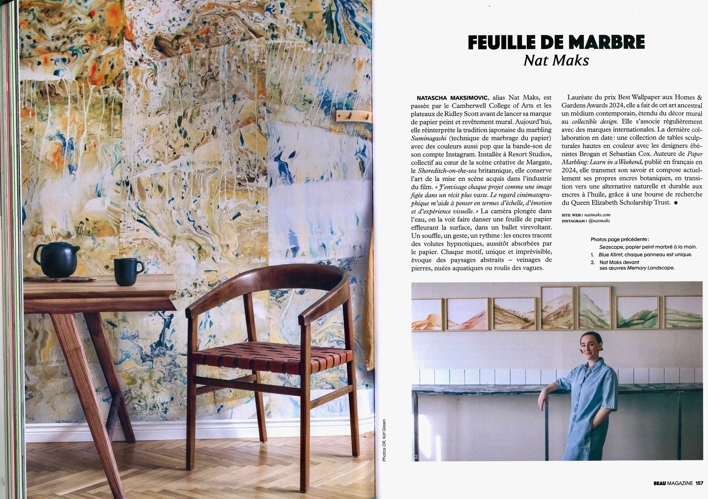 double page nat maks dossier papier beau magazine