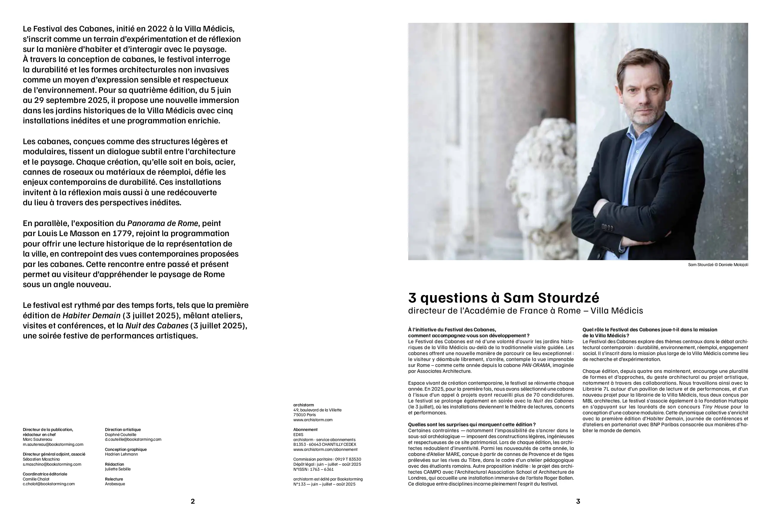 interview villa medicis sam stourdze archistorm magazine