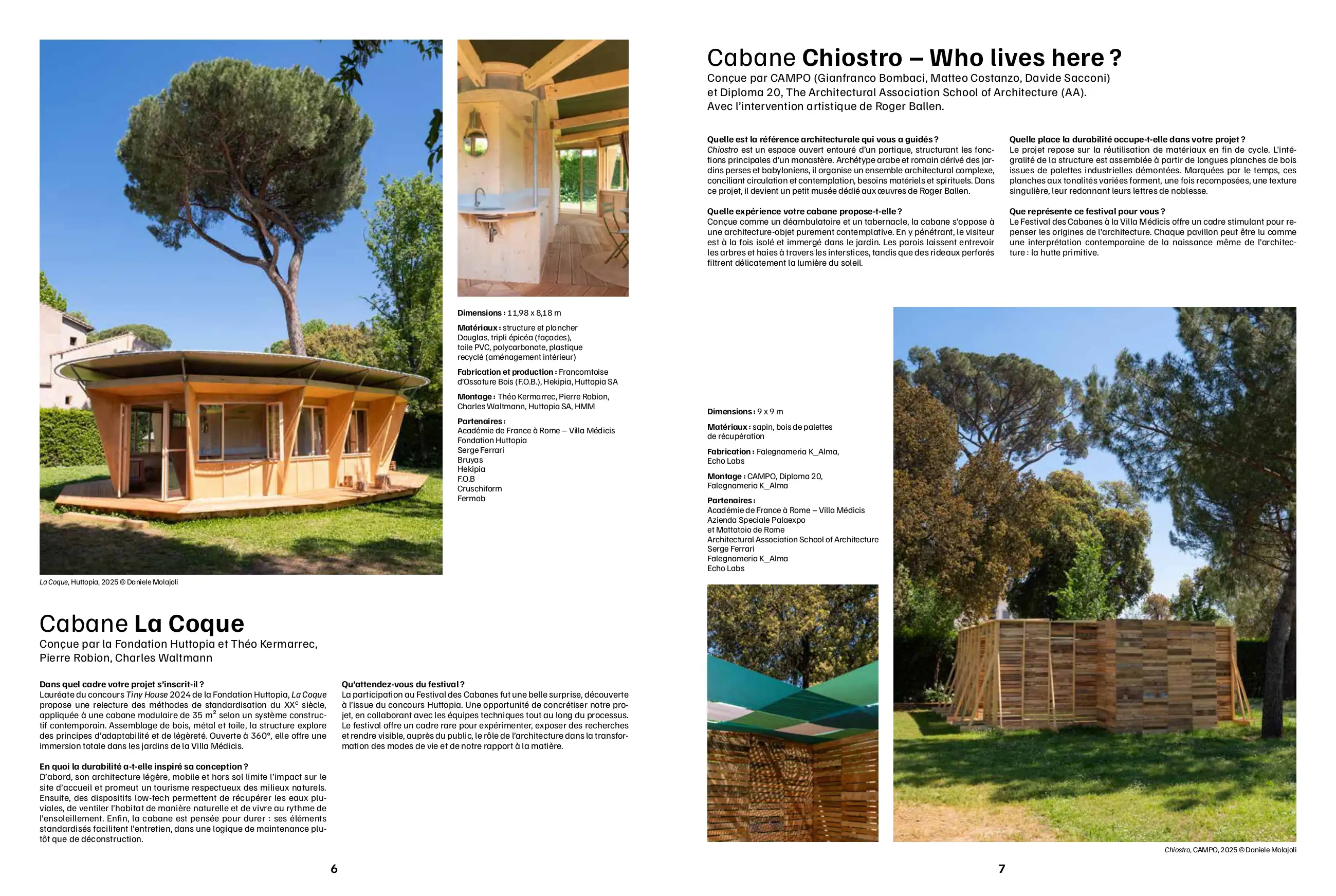 festival cabanes villa medicis fondation uttopia archistorm magazine