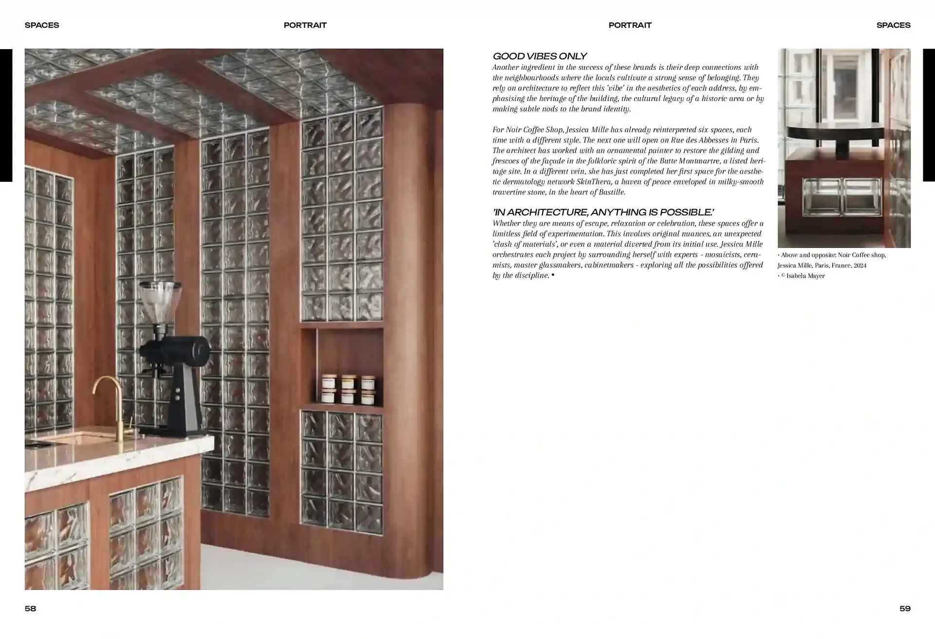 page 4 article Jessica Mille architecte d'intérieur Noir Coffee Shop Sainte Anne