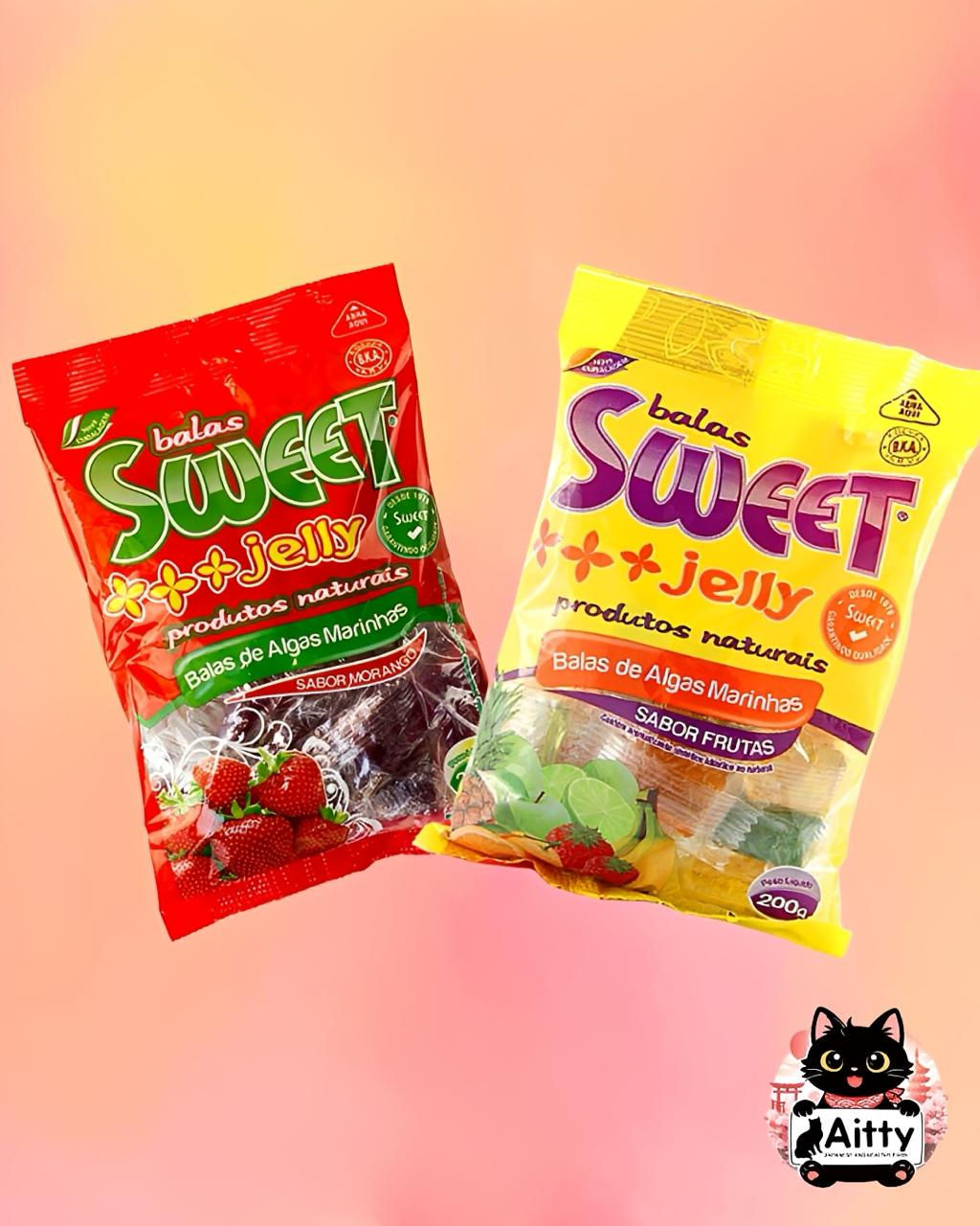 Bala de Alga Marinha Sabor Fruta tipo Gelatina Sweet Jelly
