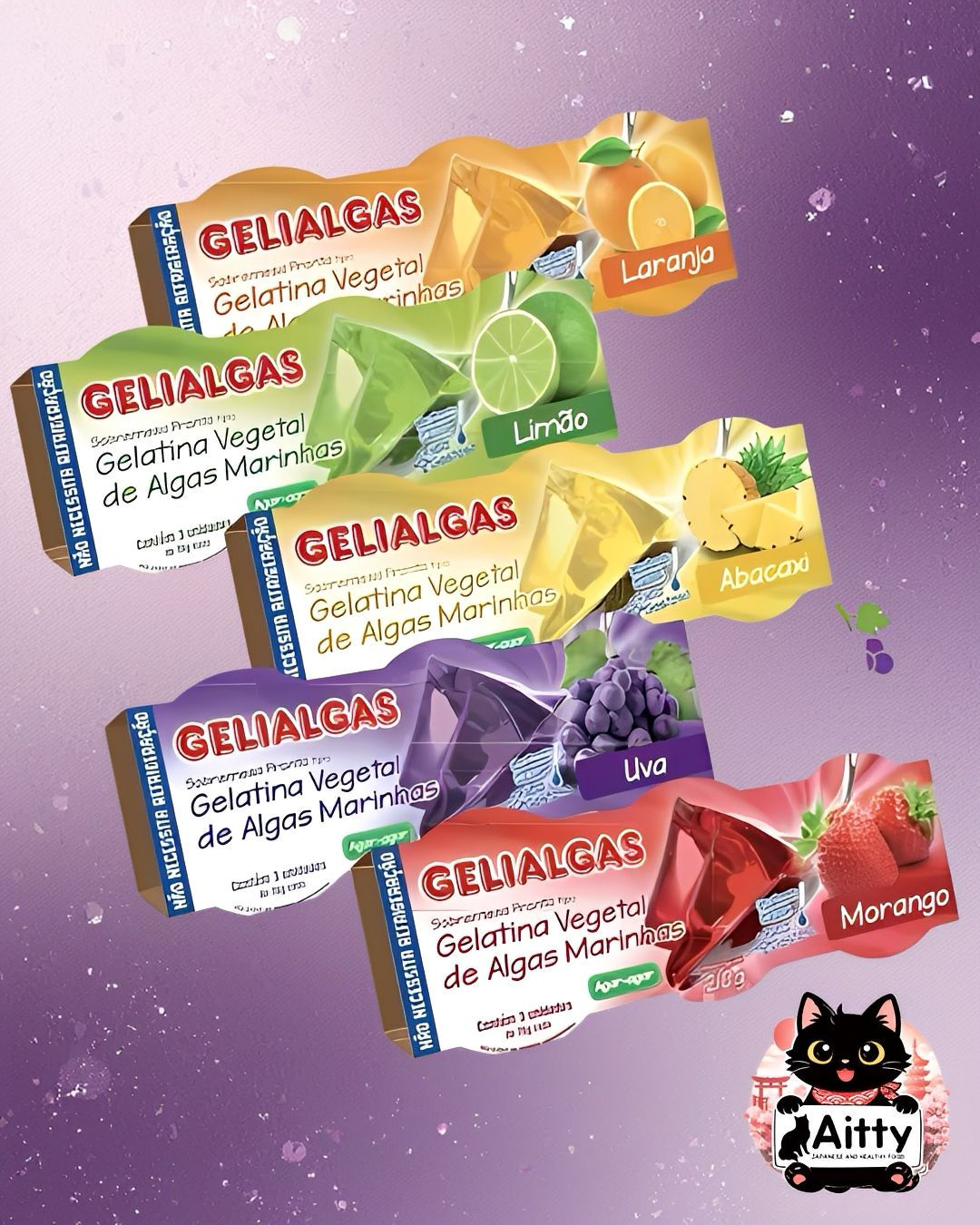 Gelatina Alga Agar Agar Kanten Vegana C/3