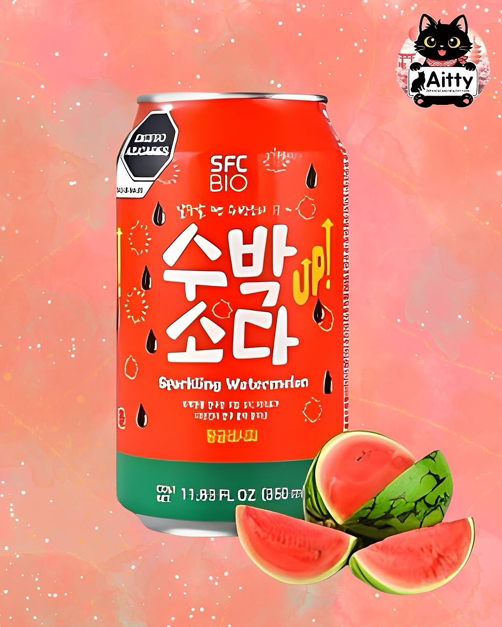 Miniatura: Refrigerante Coreano Sabor Melancia/Melão