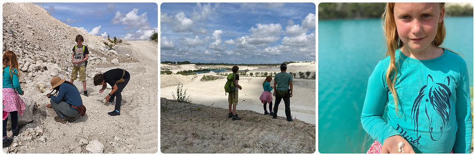 A huge quarry nearby- where all you have o do is look, sift and break stuff open and you're basically guaranteed to find something- and we all did!