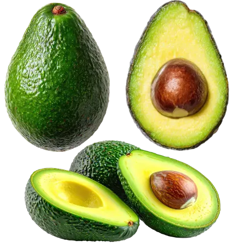 Reife Avocados mit Kern