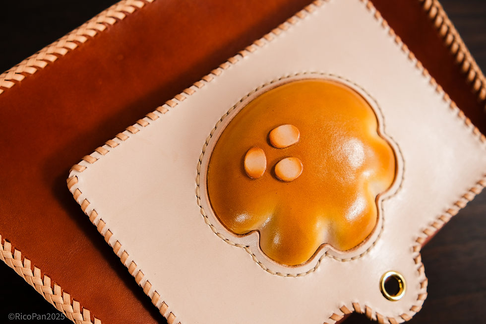 サムネイル： パンの革バッグM（クリームパン）