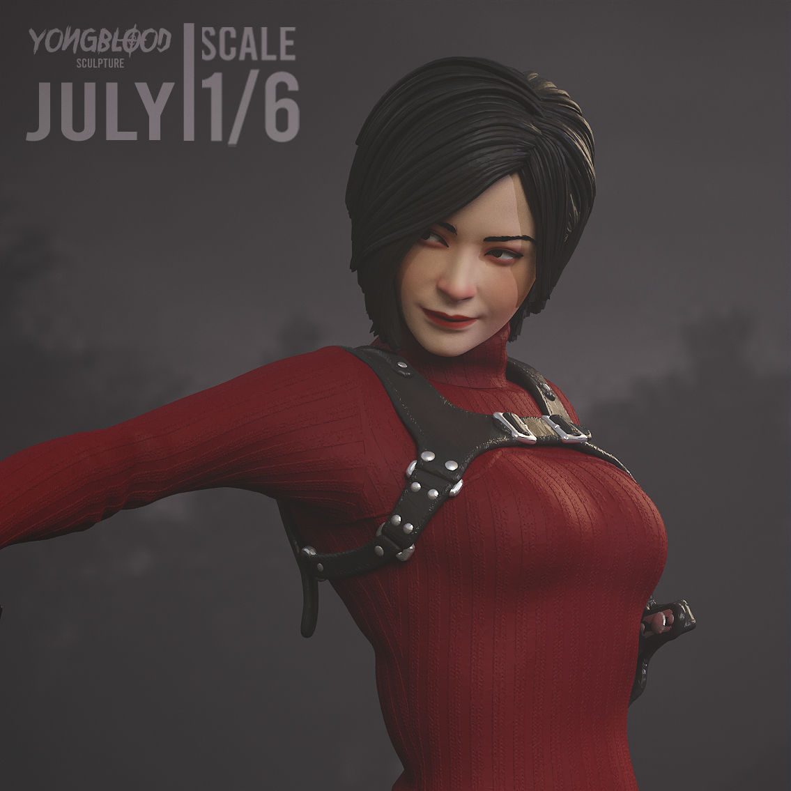 Ada Wong Resident Evil Figurine Hand Painted FDM 3D Printed