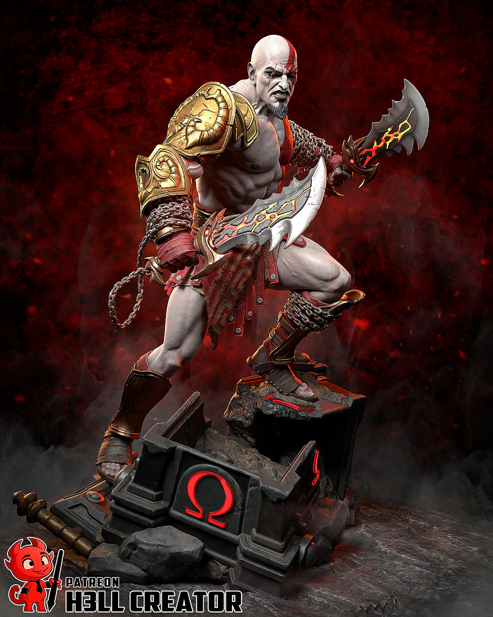 Thumbnail: Kratos God of War Figurine Hand Painted