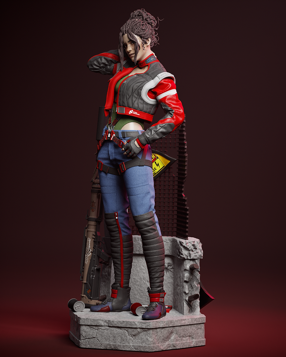 Thumbnail: Panam Palmer Cyberpunk 2077 Figurine Hand Painted