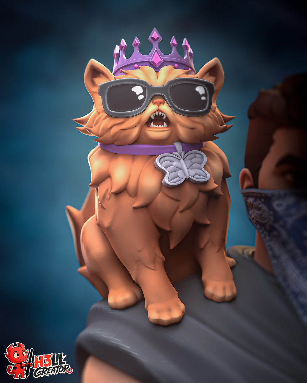 Thumbnail: Carl and Princess Donut Dungeon Crawler Carl Figurine Hand Painted