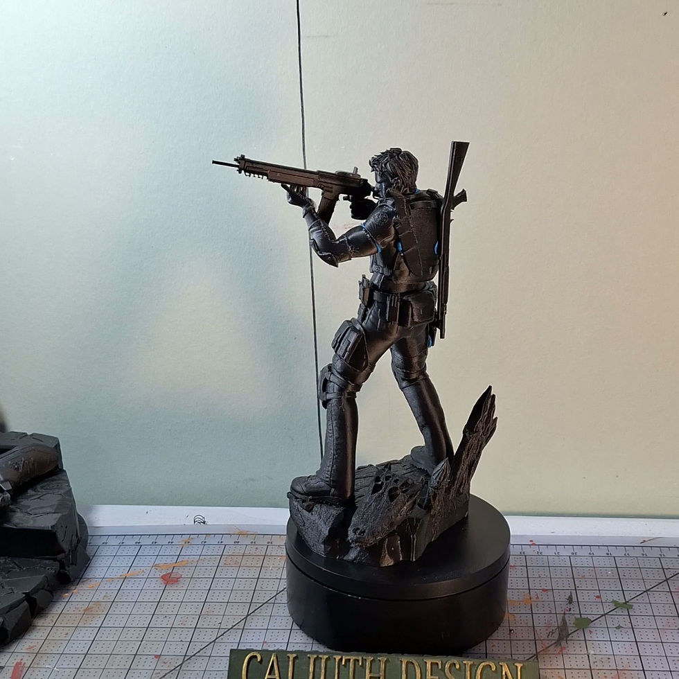 Thumbnail: Chris Redfield Resident Evil Figurine Hand Painted FDM 3D Printed