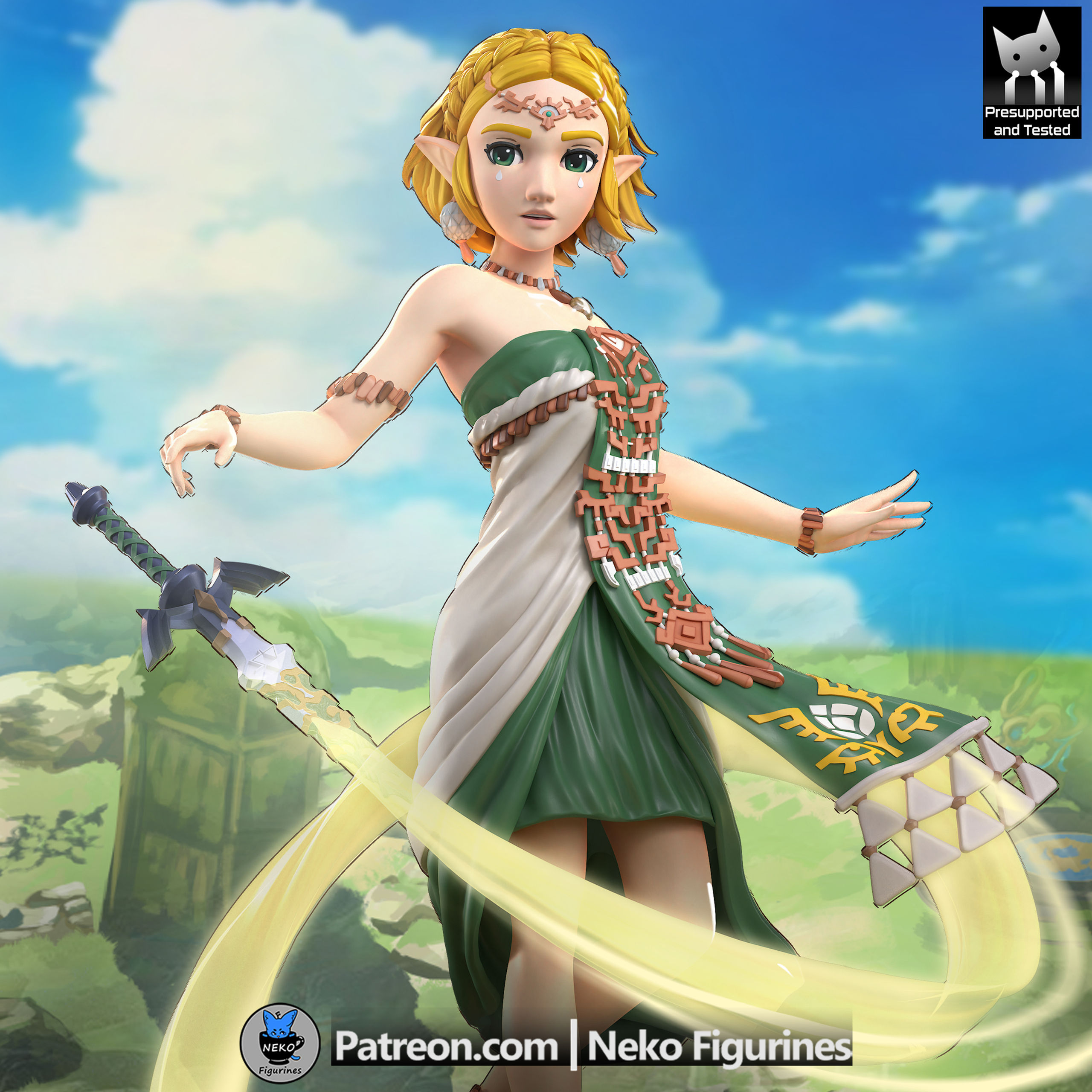 Zelda The Legend of Zelda Figurine Hand Painted