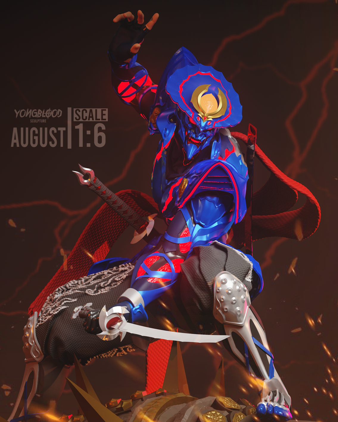 Yoshimitsu Tekken Figurine Hand Painted
