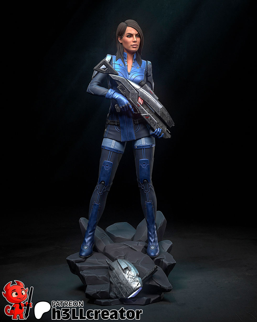 Thumbnail: Ashley Williams Mass Effect Figurine Hand Painted FDM 3D Printed