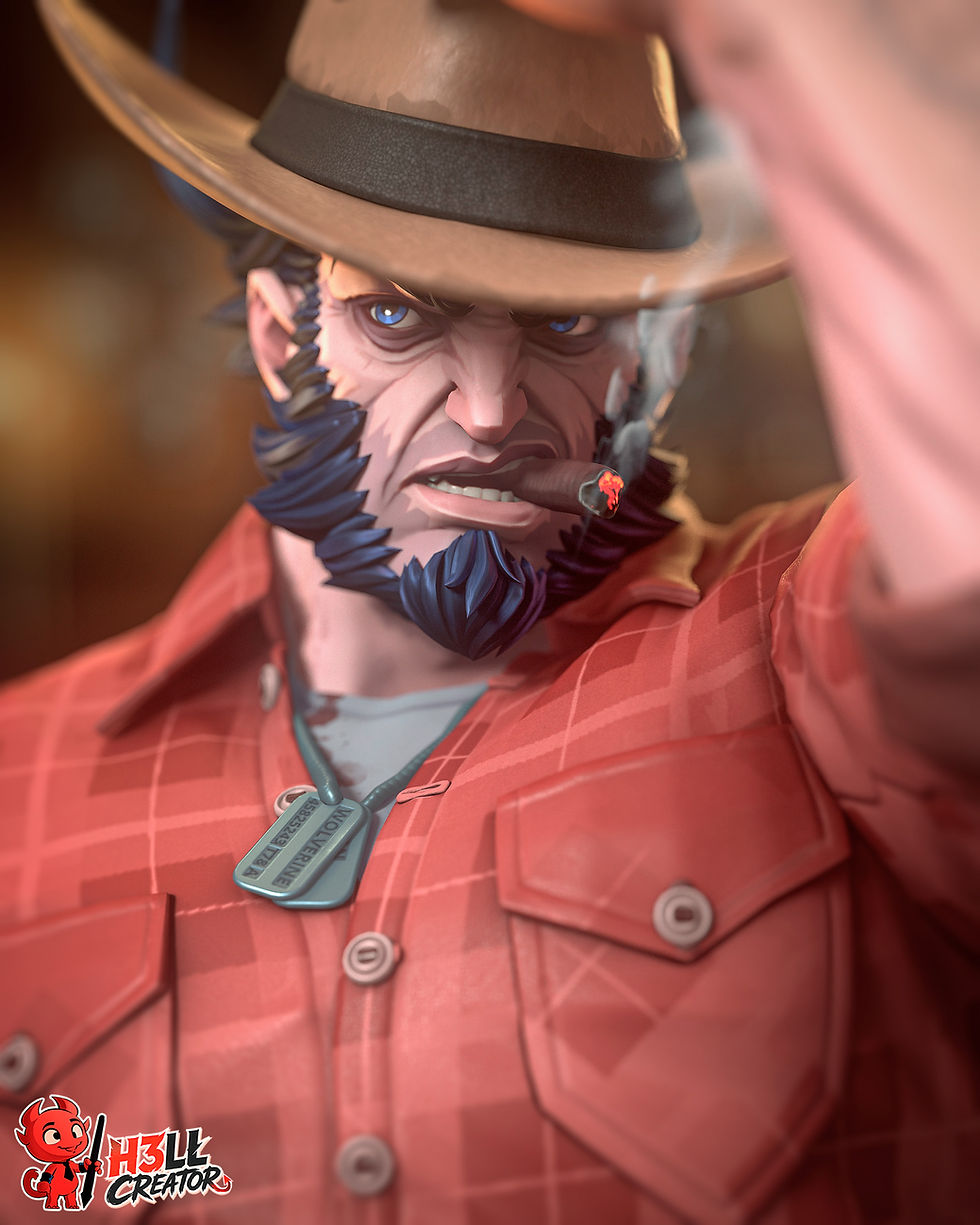 Thumbnail: Logan Wolverine Figurine Hand Painted