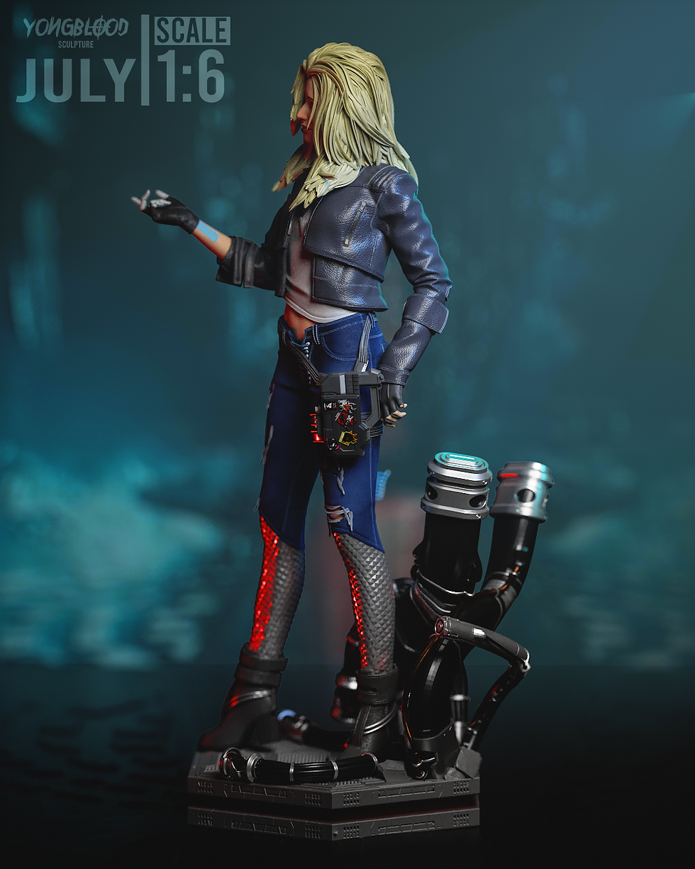 Thumbnail: Alt Cunningham Cyberpunk 2077 Figurine Hand Painted
