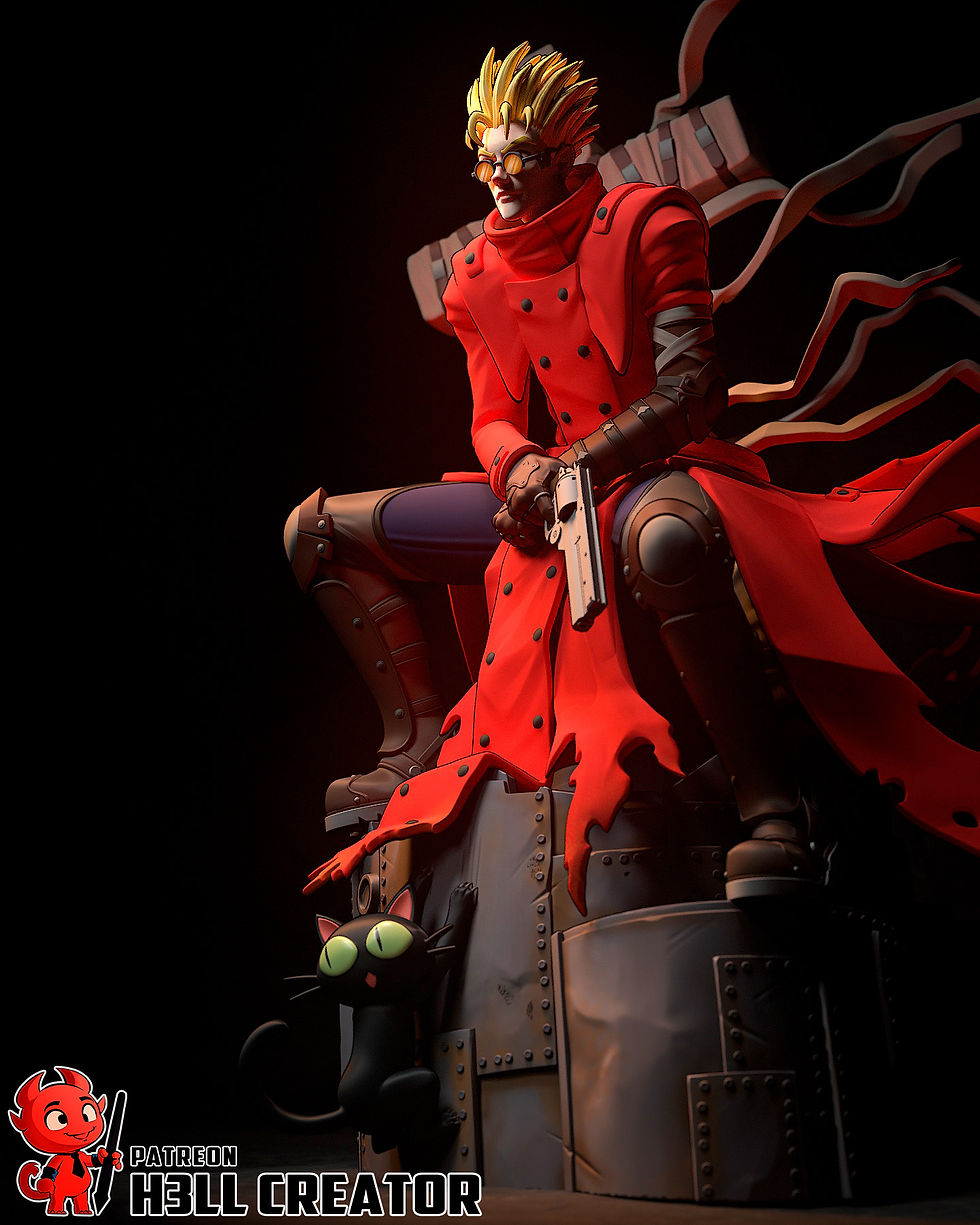 Thumbnail: Vash Trigun Figurine Hand Painted