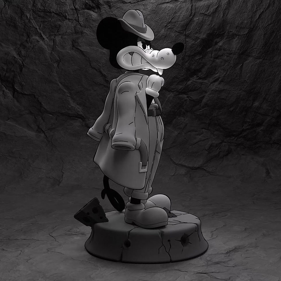 Thumbnail: Jack Pepper Mouse P.I. For Hire Figurine Hand Painted