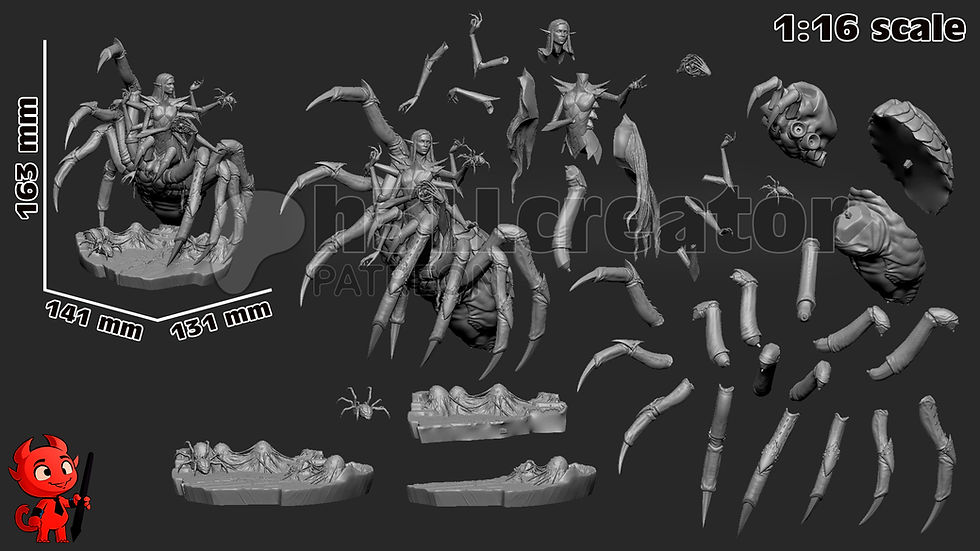 Thumbnail: Lolth Dungeons & Dragons Figurine Hand Painted
