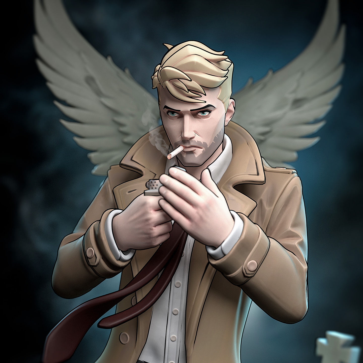 John Constantine DC Comics Figurine Hand Painted