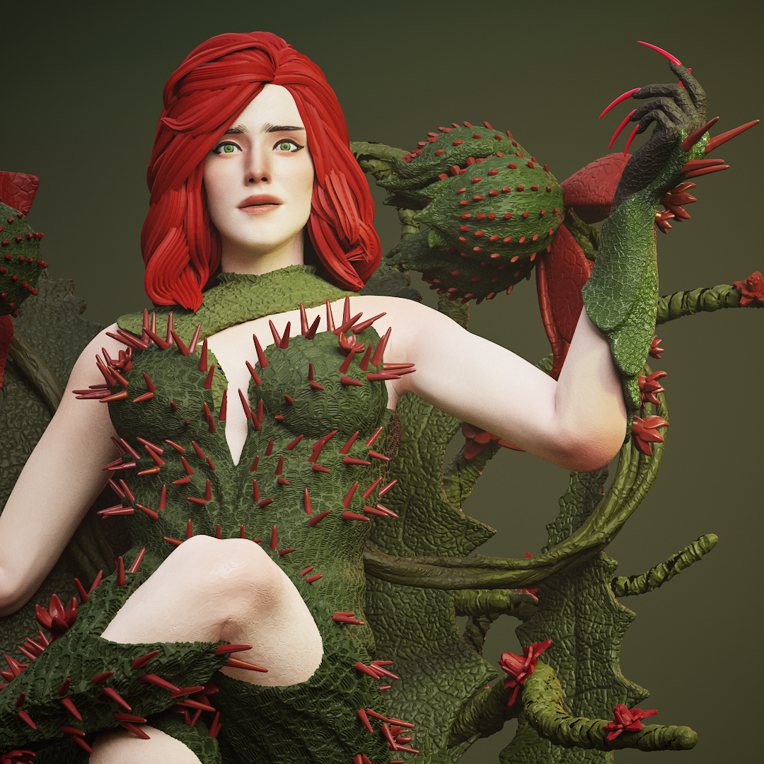 Poison Ivy DC Comics Figurine Hand Painted