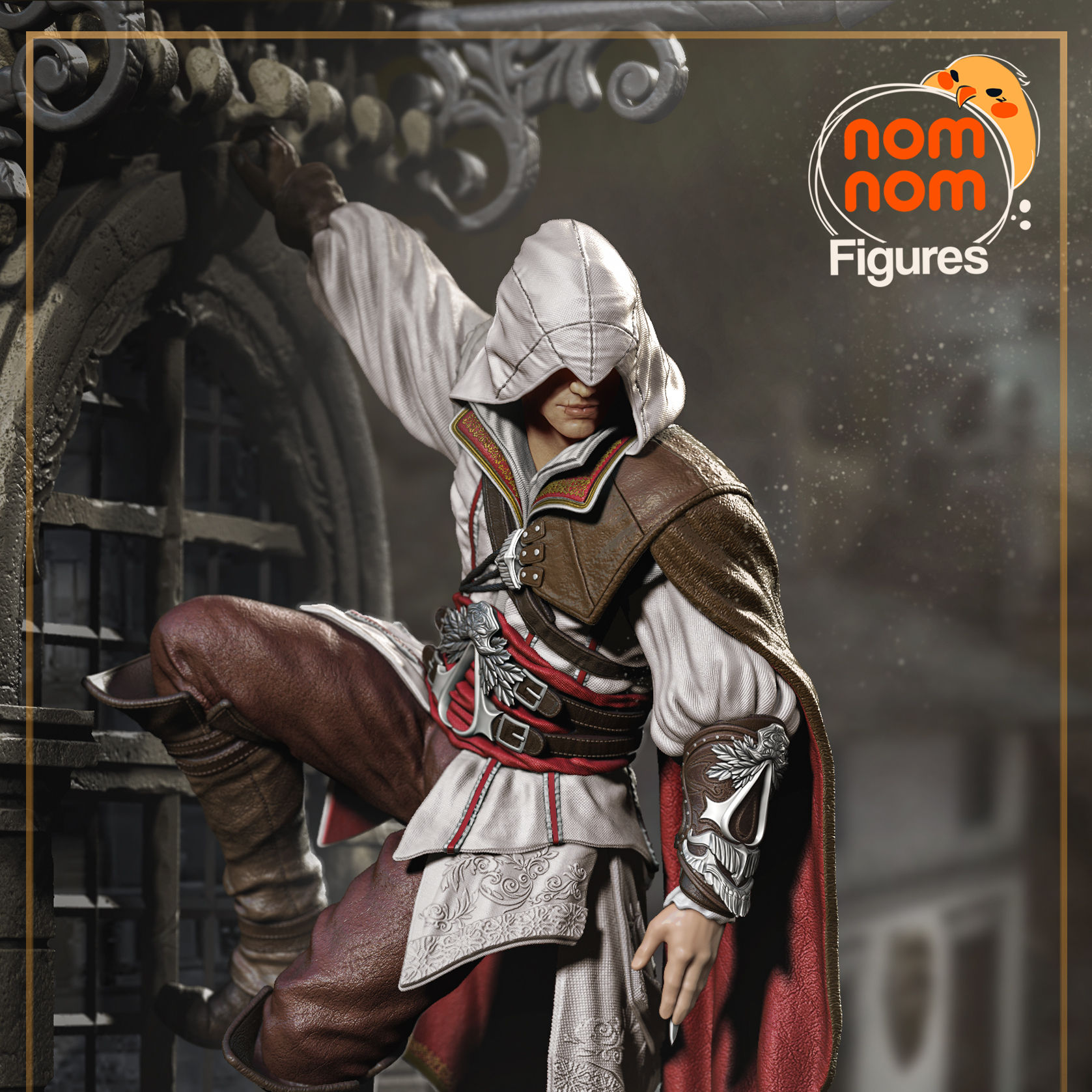 Ezio Auditore De Firenze Assassin's Creed Figurine Hand Painted FDM 3D Printed