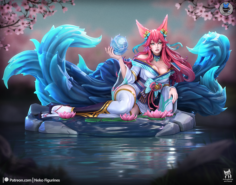 Thumbnail: Ahri League of Legends Figurine Hand Painted