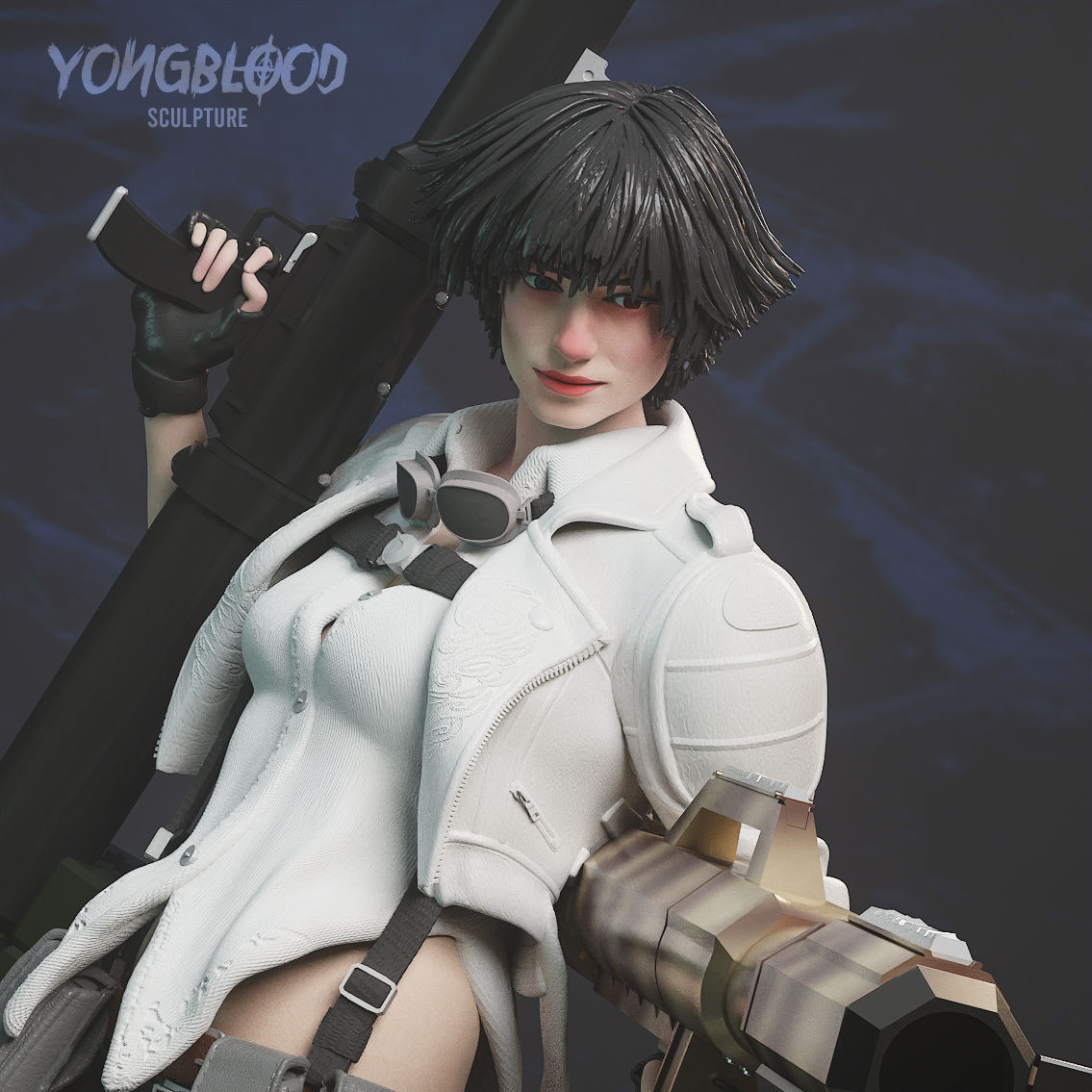 Lady Devil May Cry Figurine Hand Painted