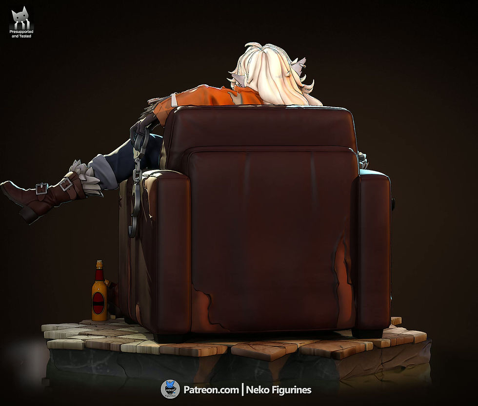 Thumbnail: Silver Deadlock Figurine Hand Painted
