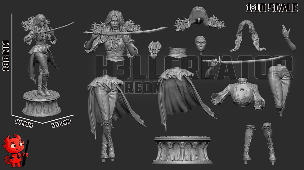Thumbnail: Maelle Clair Obscur: Expedition 33 Figurine Hand Painted