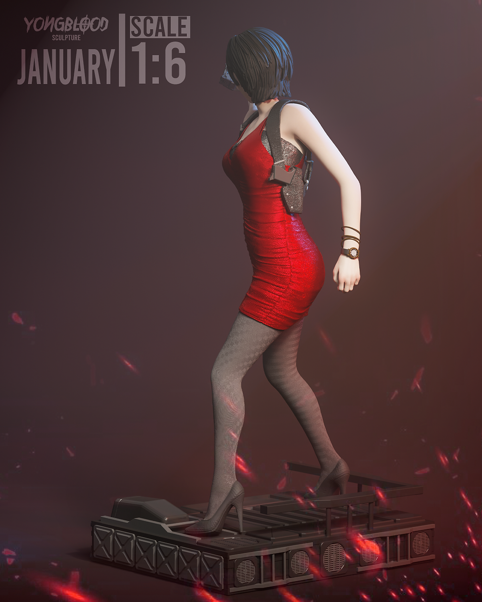 Thumbnail: Ada Wong Resident Evil Figurine Hand Painted FDM 3D Printed
