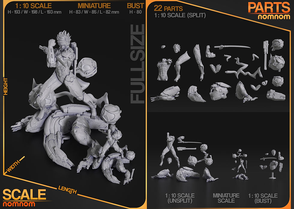 Thumbnail: Raiden Metal Gear Solid Figurine Hand Painted FDM 3D Printed
