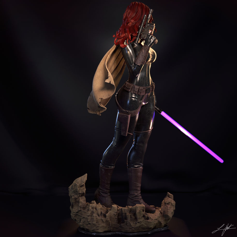 Thumbnail: Mara Jade Star Wars Figurine Hand Painted FDM 3D Printed