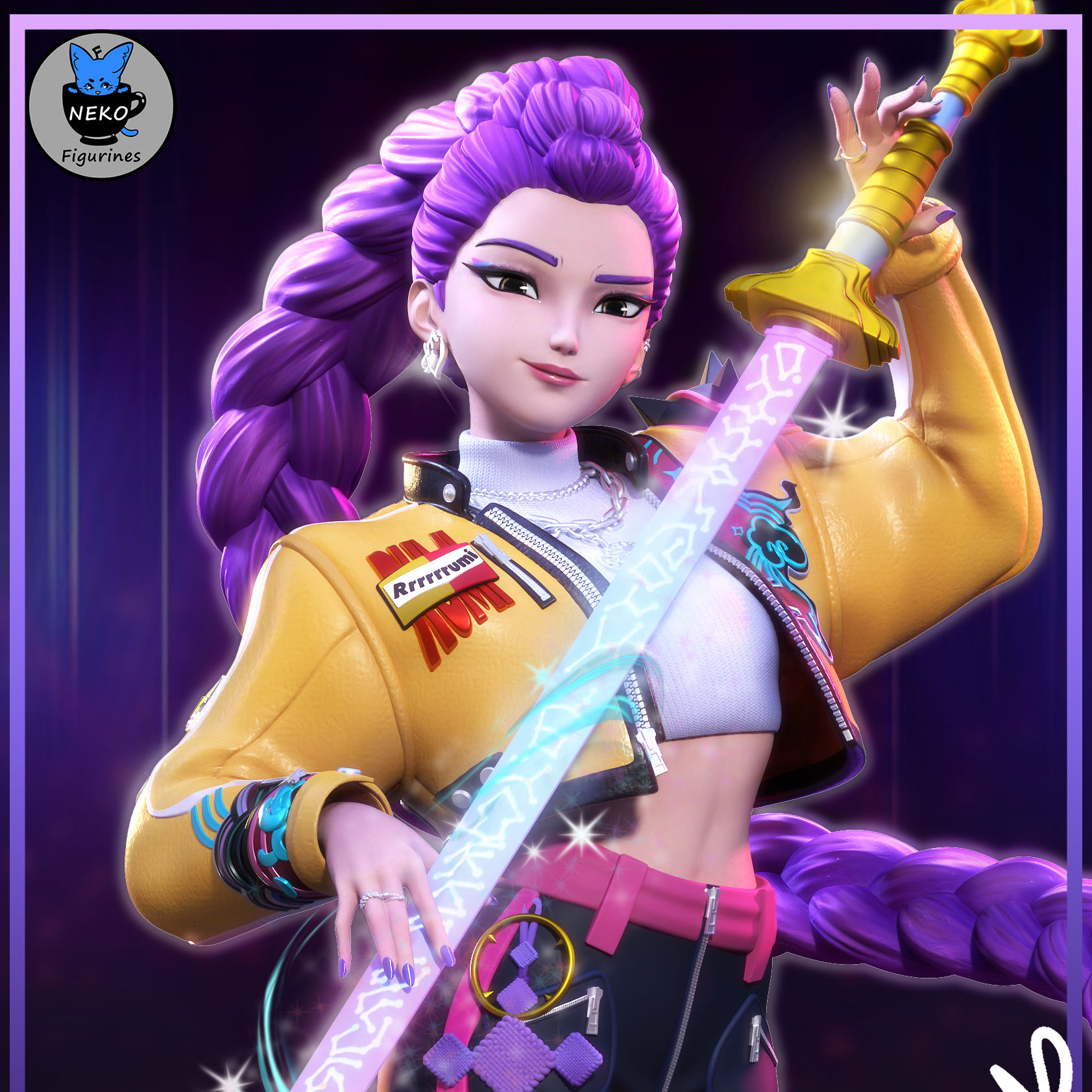Rumi K-Pop Demon Hunters Figurine Hand Painted